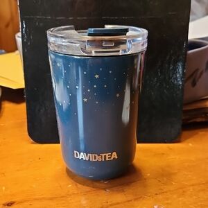 DAVIDsTEA Blue Travel Mug with Star Design